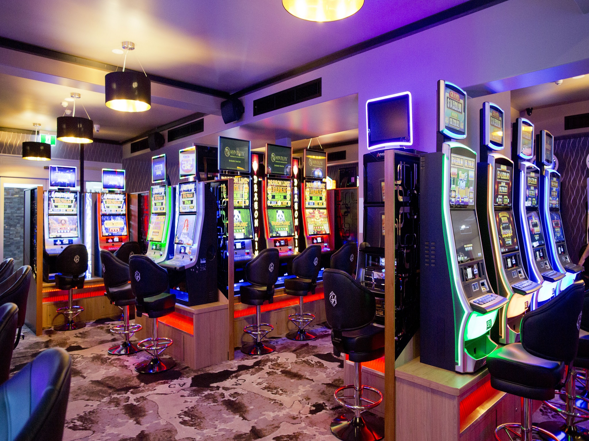 Bar gambling machines